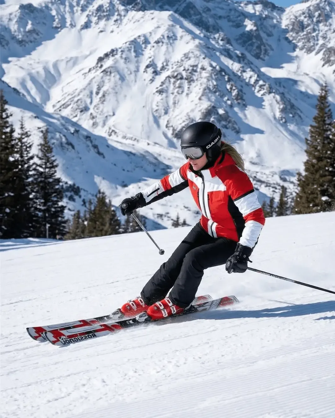 Familiar divirtiendose en la nieve con tablas de esquí